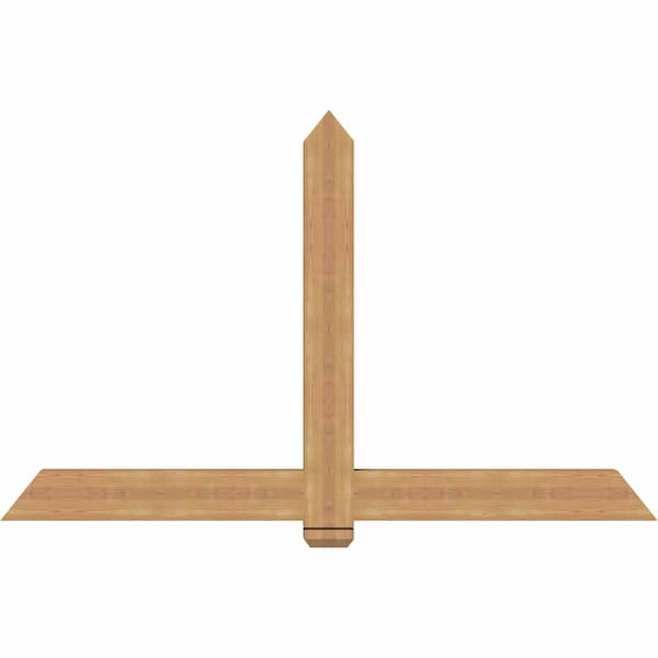 Ekena Millwork Eugene Smooth Timber Gable Bracket, Western Red Cedar, 72"W x 45"H x 3 1/2"D x 5 1/2"F, 15/12 Pitch GBW072X45X0406EUG00SWR - main